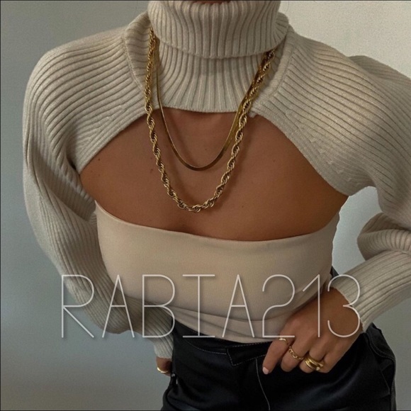 LAST 1!🔥BLOGGERS FAV🔥ZARA KNIT ARM SWEATER - Picture 4 of 16